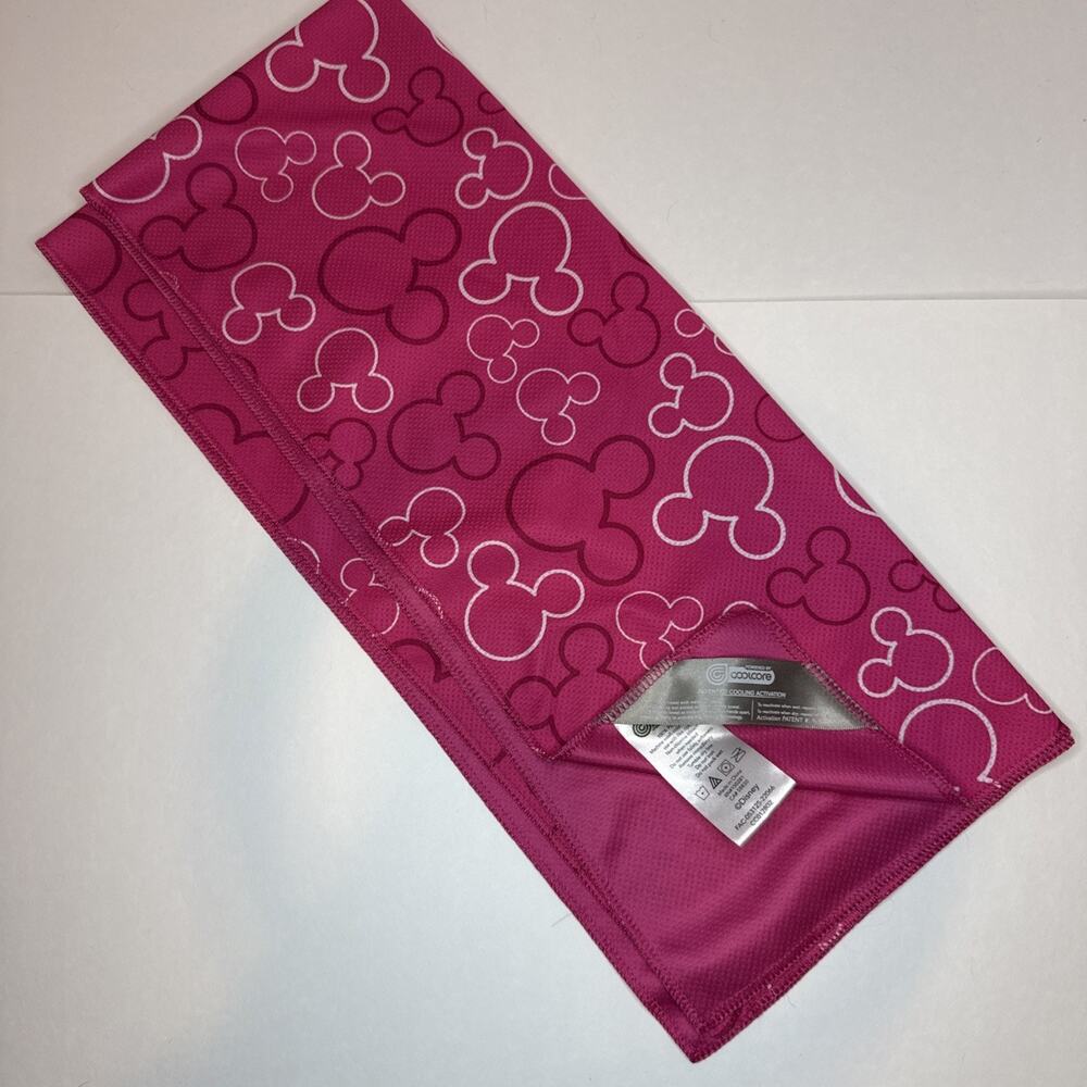 Disney Mickey Mouse Cooling Towel Pink Coolcore 15x36 Inches